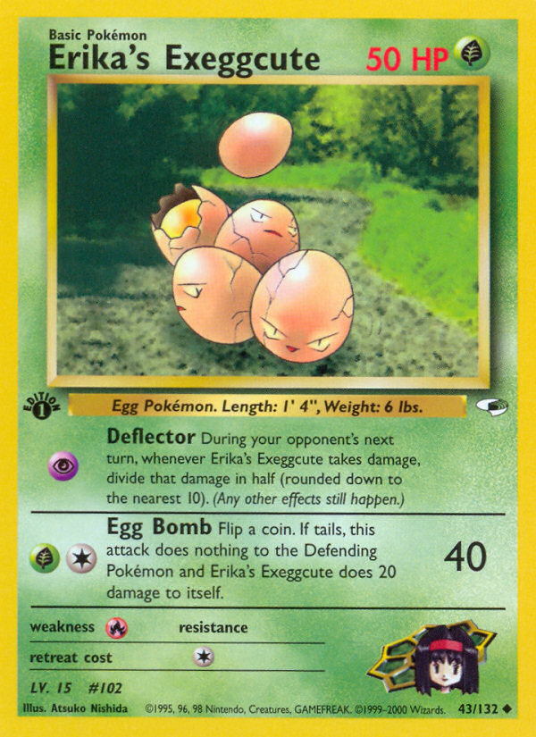 Erika's Exeggcute (43/132) [Gym Heroes 1st Edition] | Jomio and Rueliete's Cards and Comics