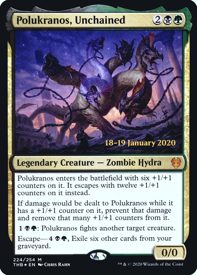 Polukranos, Unchained [Theros Beyond Death Prerelease Promos] | Jomio and Rueliete's Cards and Comics