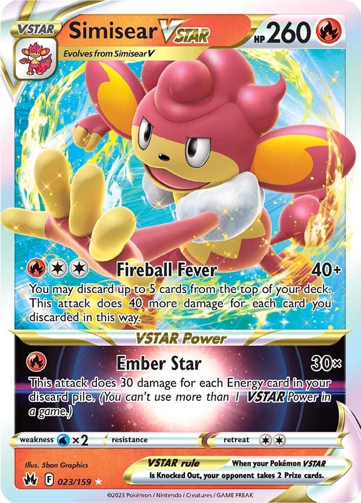 Simisear VSTAR (023/159) [Sword & Shield: Crown Zenith] | Jomio and Rueliete's Cards and Comics