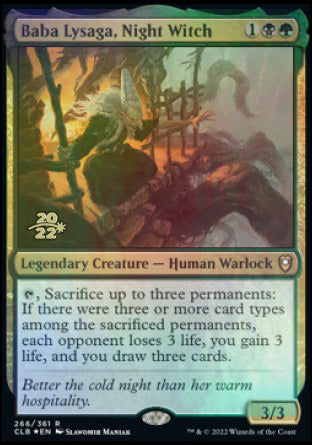 Baba Lysaga, Night Witch [Commander Legends: Battle for Baldur's Gate Prerelease Promos] | Jomio and Rueliete's Cards and Comics