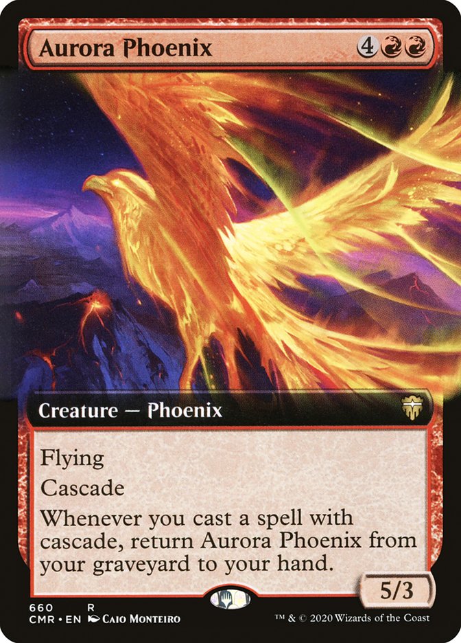 Aurora Phoenix (Extended Art) [Commander Legends] | Jomio and Rueliete's Cards and Comics