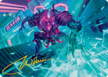 Surgehacker Mech Art Card (Gold-Stamped Signature) [Kamigawa: Neon Dynasty Art Series] | Jomio and Rueliete's Cards and Comics