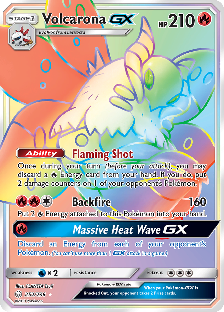 Volcarona GX (252/236) [Sun & Moon: Cosmic Eclipse] | Jomio and Rueliete's Cards and Comics