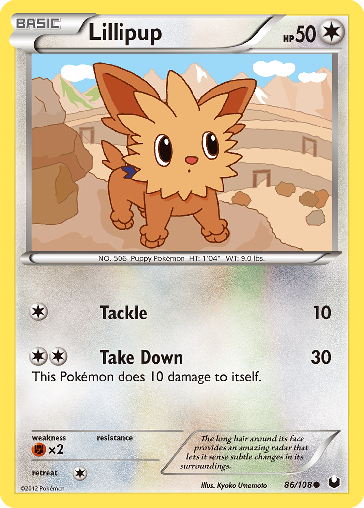 Lillipup (86/108) [Black & White: Dark Explorers] | Jomio and Rueliete's Cards and Comics