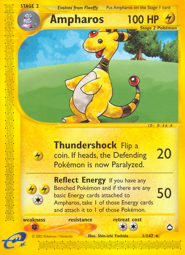 Ampharos (1/147) [Aquapolis] | Jomio and Rueliete's Cards and Comics