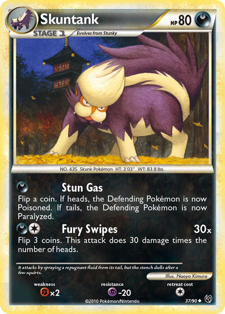 Skuntank (37/90) [HeartGold & SoulSilver: Undaunted] | Jomio and Rueliete's Cards and Comics