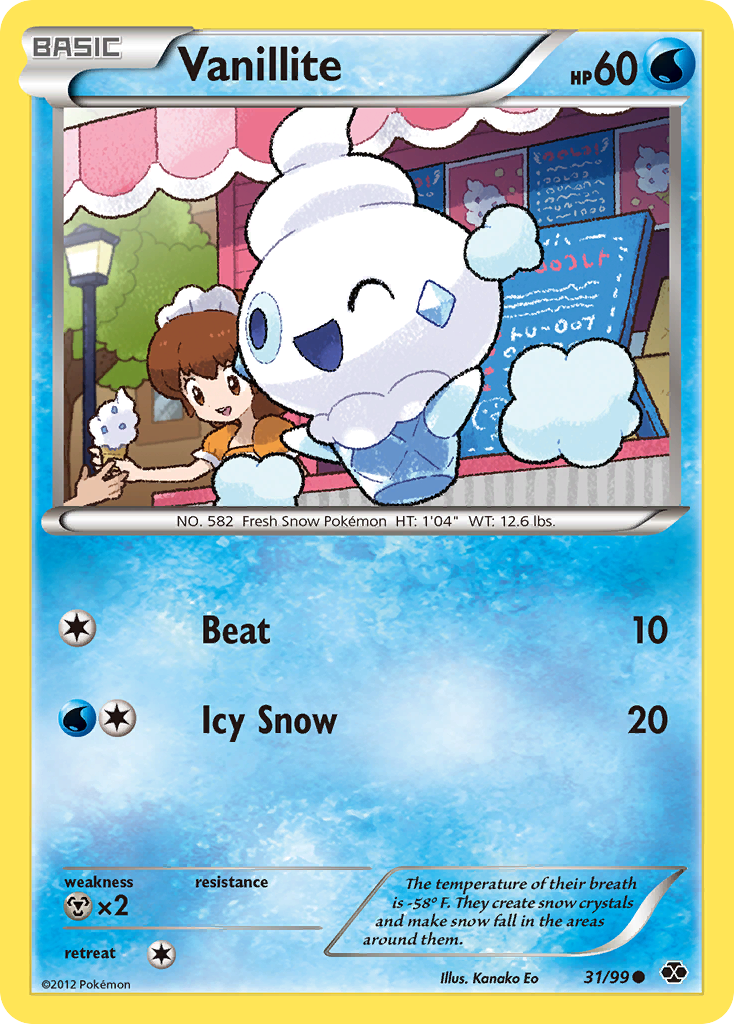 Vanillite (31/99) [Black & White: Next Destinies] | Jomio and Rueliete's Cards and Comics