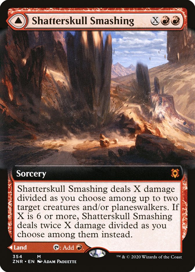 Shatterskull Smashing // Shatterskull, the Hammer Pass (Extended Art) [Zendikar Rising] | Jomio and Rueliete's Cards and Comics