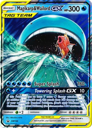 Magikarp & Wailord GX (SM166) (Jumbo Card) [Sun & Moon: Black Star Promos] | Jomio and Rueliete's Cards and Comics