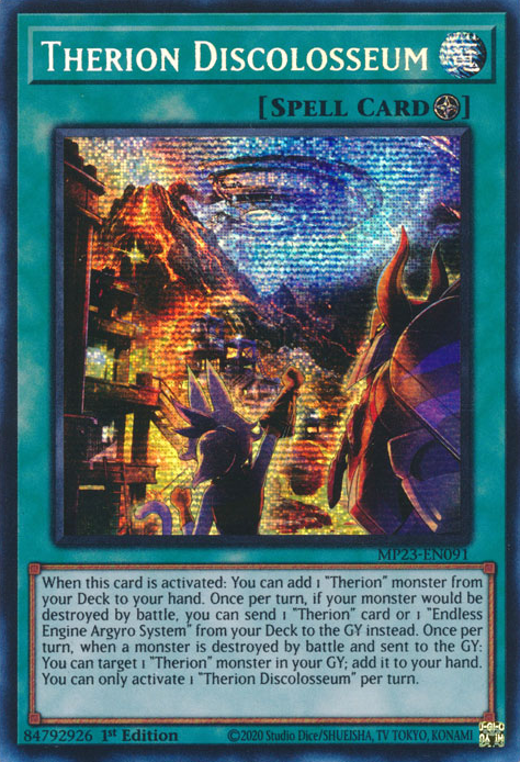 Therion Discolosseum [MP23-EN091] Prismatic Secret Rare | Jomio and Rueliete's Cards and Comics