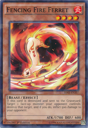 Fencing Fire Ferret (Shatterfoil) [BP03-EN107] Rare | Jomio and Rueliete's Cards and Comics