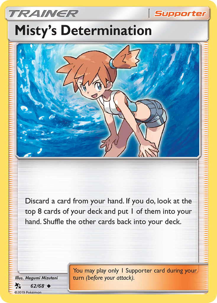 Misty's Determination (62/68) [Sun & Moon: Hidden Fates] | Jomio and Rueliete's Cards and Comics