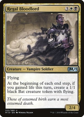 Regal Bloodlord [Core Set 2019] | Jomio and Rueliete's Cards and Comics