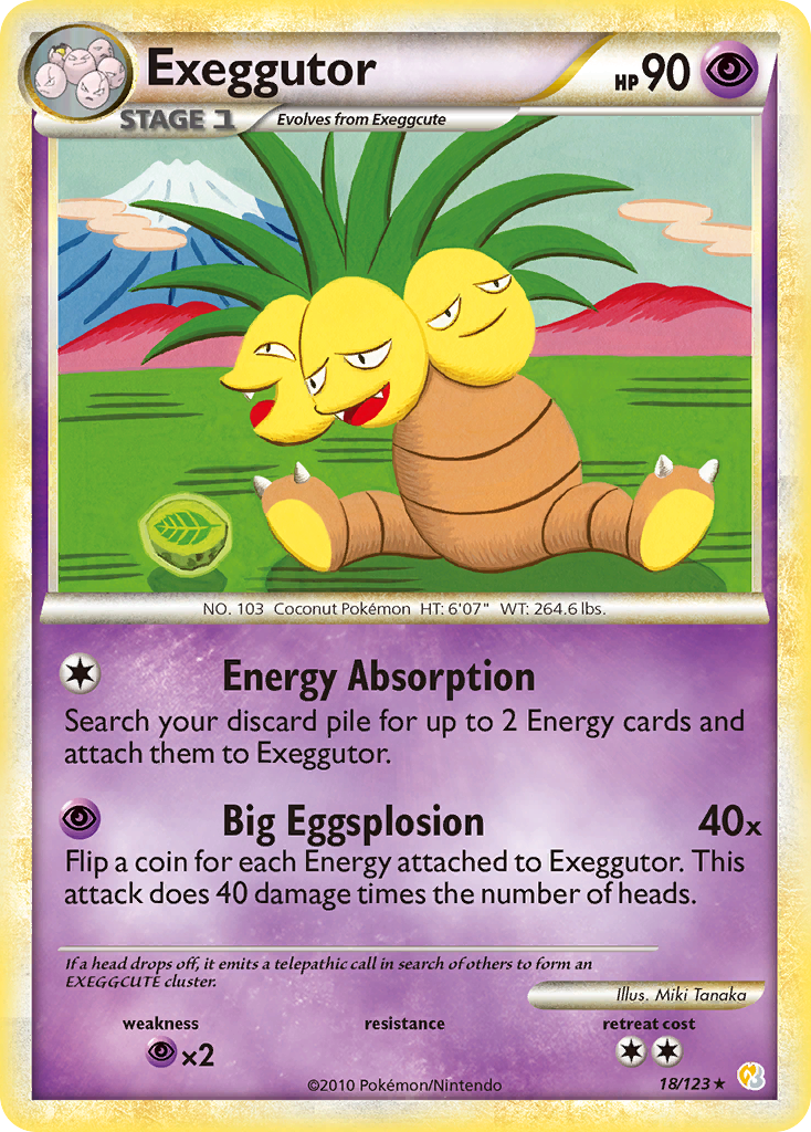 Exeggutor (18/123) [HeartGold & SoulSilver: Base Set] | Jomio and Rueliete's Cards and Comics