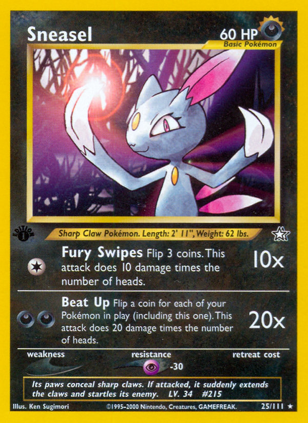 Sneasel (25/111) [Neo Genesis 1st Edition] | Jomio and Rueliete's Cards and Comics