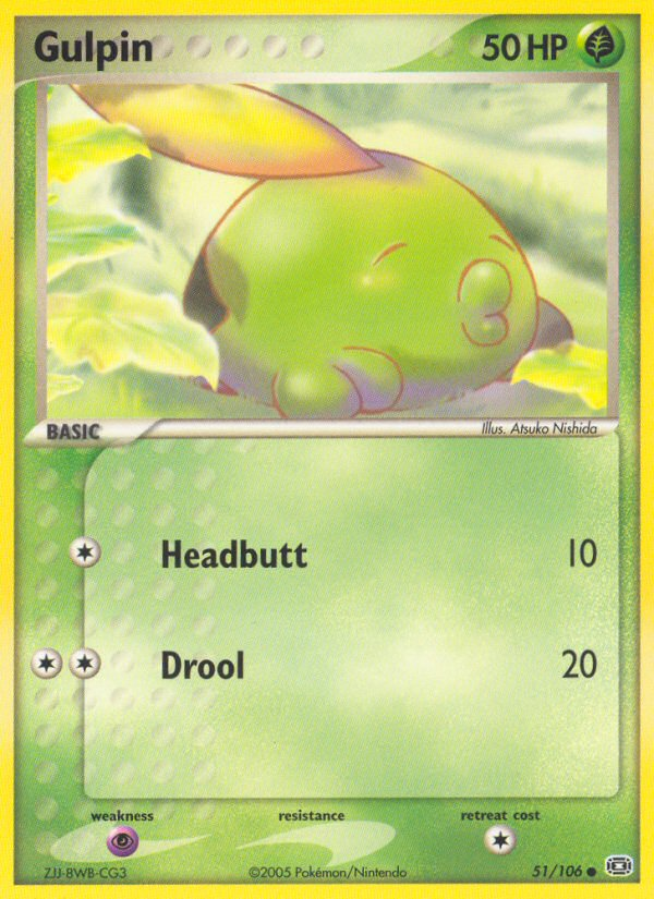 Gulpin (51/106) [EX: Emerald] | Jomio and Rueliete's Cards and Comics