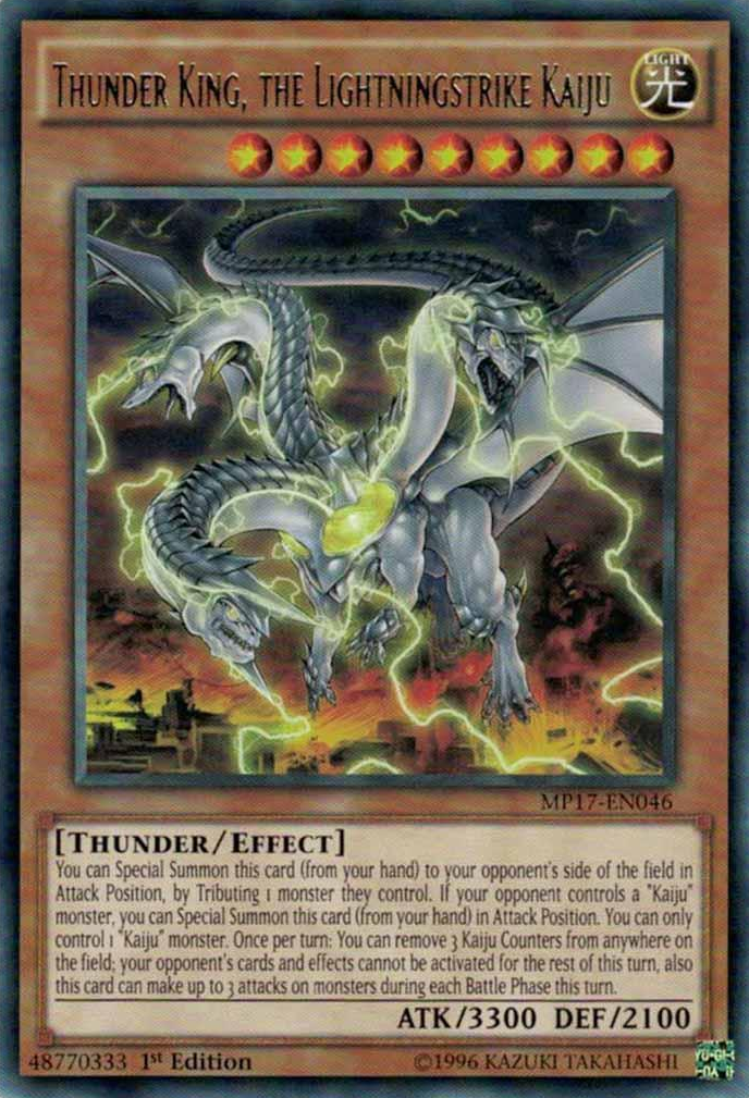 Thunder King, the Lightningstrike Kaiju [MP17-EN046] Rare | Jomio and Rueliete's Cards and Comics