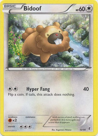 Bidoof (12/30) [XY: Trainer Kit 1 - Bisharp] | Jomio and Rueliete's Cards and Comics