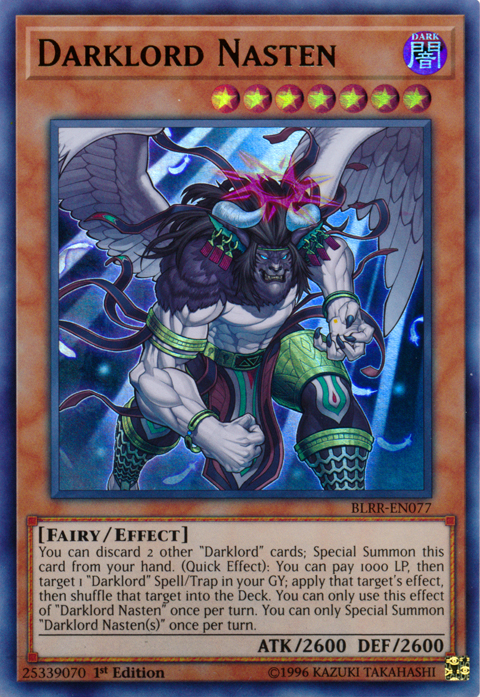 Darklord Nasten [BLRR-EN077] Ultra Rare | Jomio and Rueliete's Cards and Comics