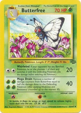 Butterfree (33/64) [Jungle Unlimited] | Jomio and Rueliete's Cards and Comics