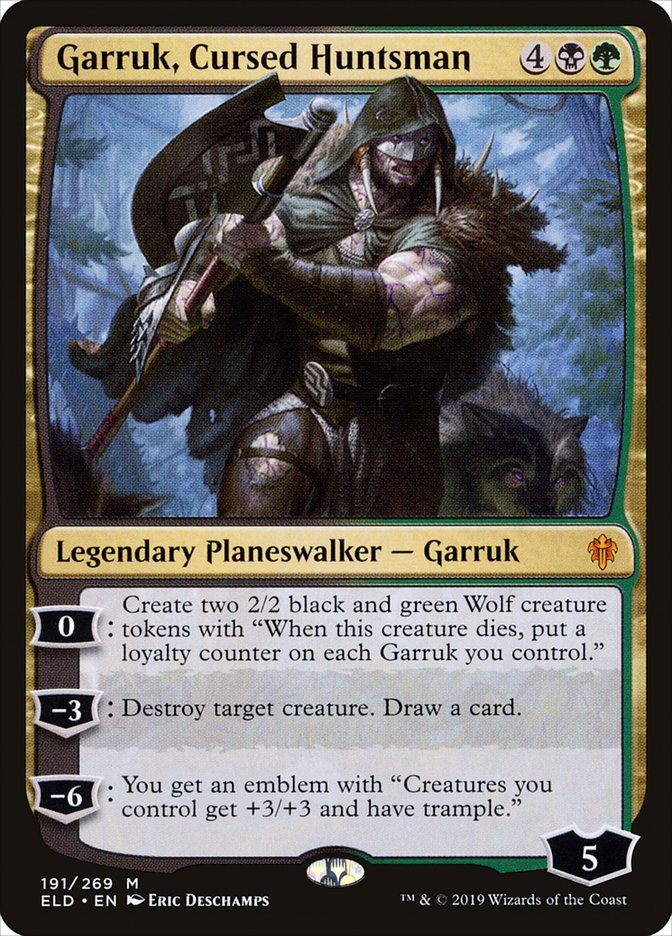 Garruk, Cursed Huntsman [Throne of Eldraine] | Jomio and Rueliete's Cards and Comics