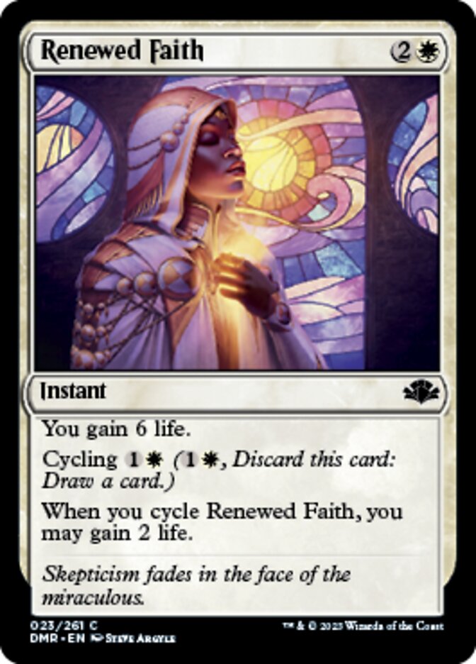 Renewed Faith [Dominaria Remastered] | Jomio and Rueliete's Cards and Comics