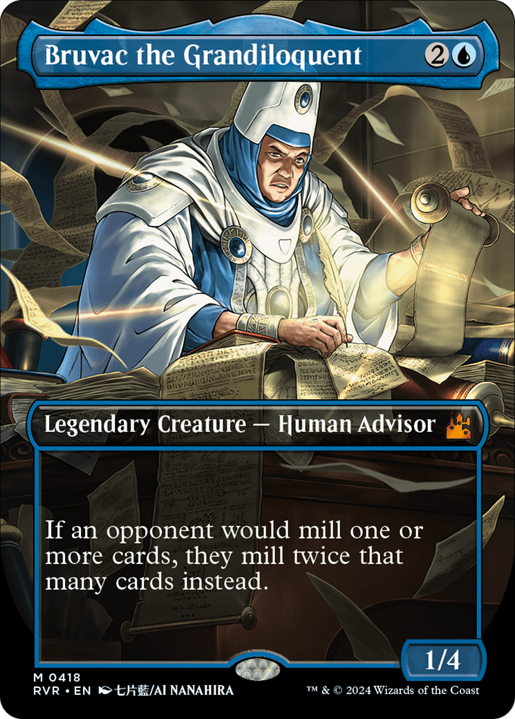 Bruvac the Grandiloquent (Anime Borderless) [Ravnica Remastered] | Jomio and Rueliete's Cards and Comics