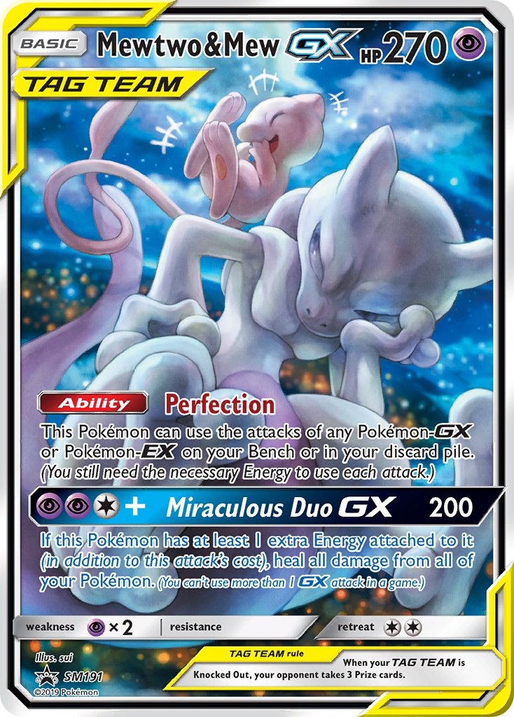 Mewtwo & Mew GX (SM191) [Sun & Moon: Black Star Promos] | Jomio and Rueliete's Cards and Comics