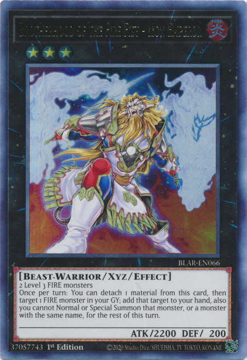 Brotherhood of the Fire Fist - Lion Emperor [BLAR-EN066] Ultra Rare | Jomio and Rueliete's Cards and Comics