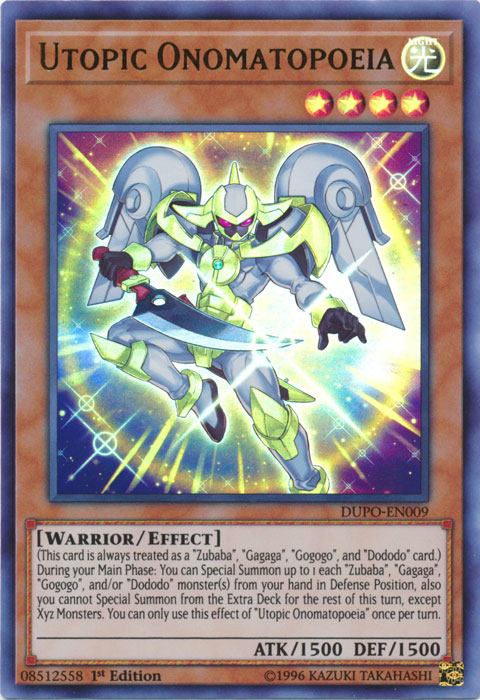 Utopic Onomatopoeia [DUPO-EN009] Ultra Rare | Jomio and Rueliete's Cards and Comics