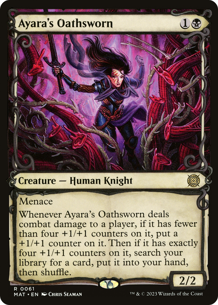 Ayara's Oathsworn (Showcase) [March of the Machine: The Aftermath] | Jomio and Rueliete's Cards and Comics