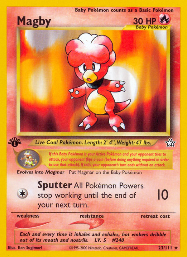 Magby (23/111) [Neo Genesis 1st Edition] | Jomio and Rueliete's Cards and Comics