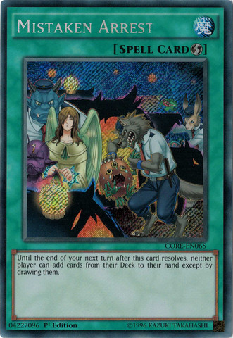 Mistaken Arrest [CORE-EN065] Secret Rare | Jomio and Rueliete's Cards and Comics