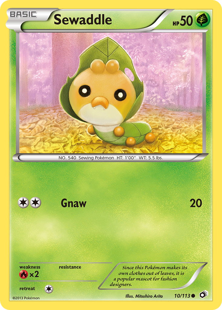 Sewaddle (10/113) [Black & White: Legendary Treasures] | Jomio and Rueliete's Cards and Comics