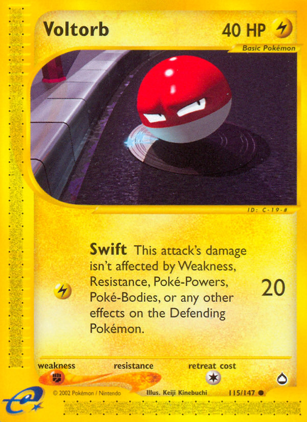 Voltorb (115/147) [Aquapolis] | Jomio and Rueliete's Cards and Comics