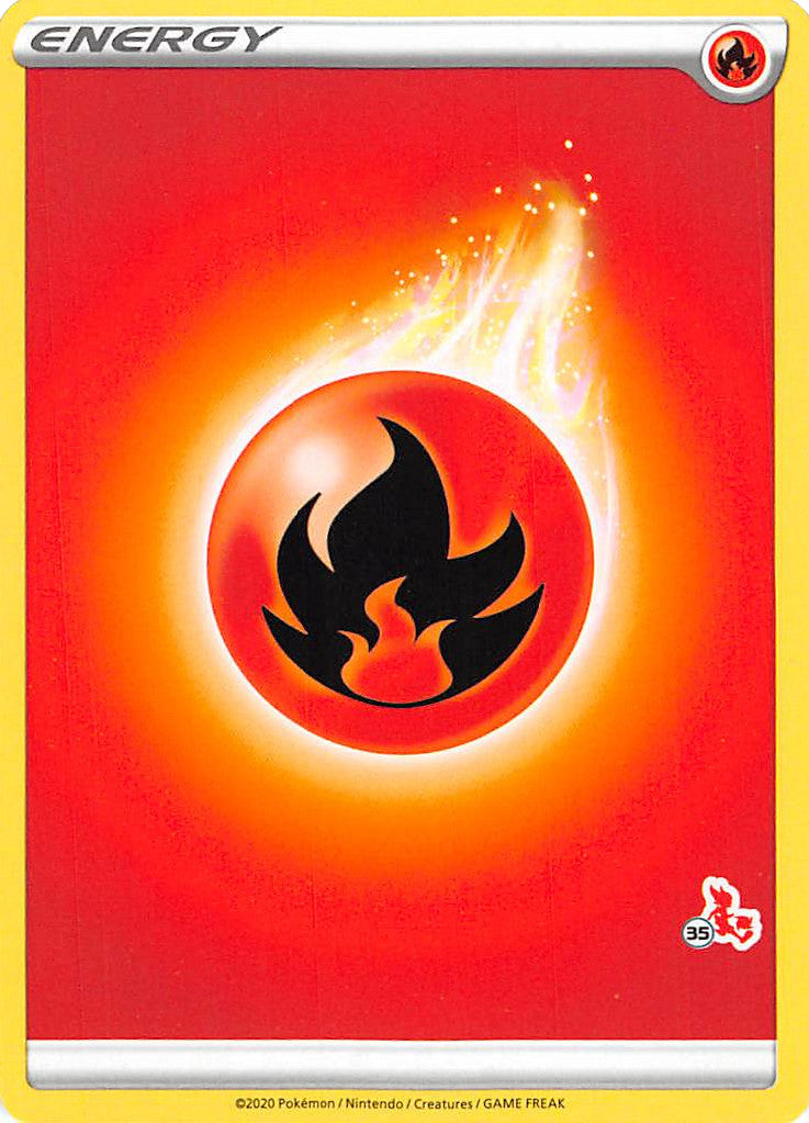 Fire Energy (Cinderace Stamp #35) [Battle Academy 2022] | Jomio and Rueliete's Cards and Comics