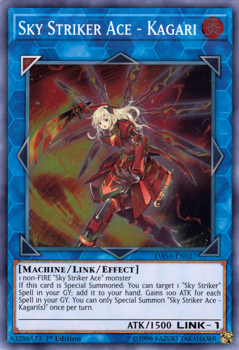 Sky Striker Ace - Kagari [DASA-EN027] Super Rare | Jomio and Rueliete's Cards and Comics