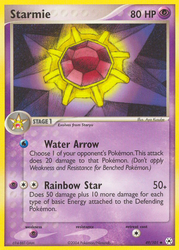 Starmie (49/101) [EX: Hidden Legends] | Jomio and Rueliete's Cards and Comics
