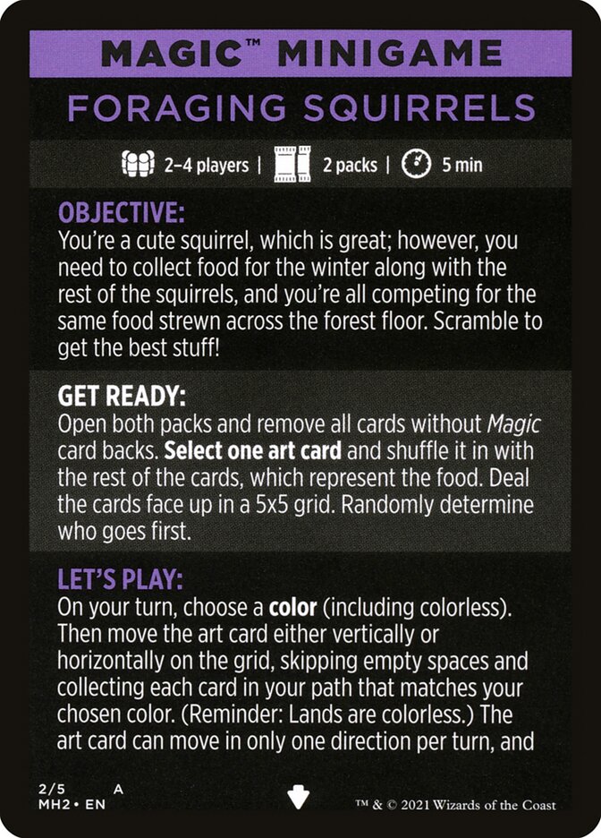 Foraging Squirrels (Magic Minigame) [Modern Horizons 2 Minigame] | Jomio and Rueliete's Cards and Comics