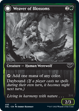 Weaver of Blossoms // Blossom-Clad Werewolf [Innistrad: Double Feature] | Jomio and Rueliete's Cards and Comics