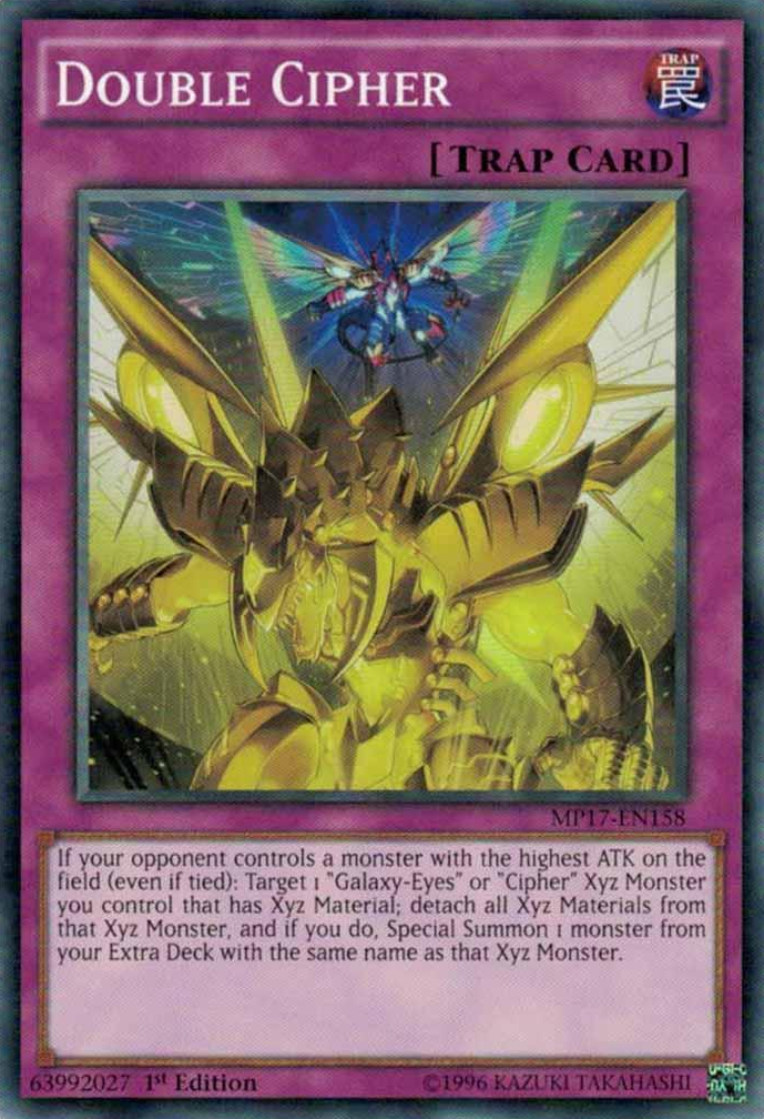 Double Cipher [MP17-EN158] Common | Jomio and Rueliete's Cards and Comics