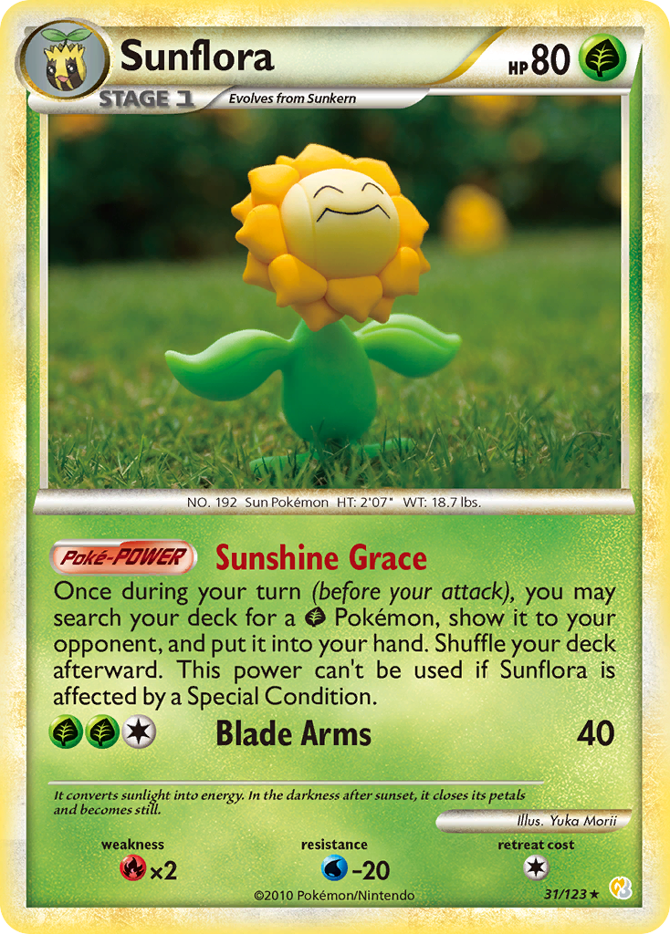 Sunflora (31/123) [HeartGold & SoulSilver: Base Set] | Jomio and Rueliete's Cards and Comics