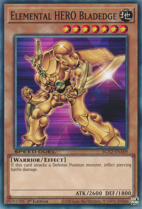 Elemental HERO Bladedge [SGX2-ENA09] Common | Jomio and Rueliete's Cards and Comics