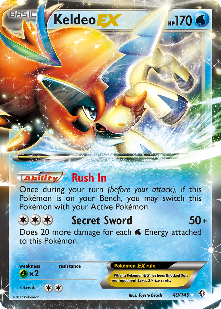 Keldeo EX (49/149) [Black & White: Boundaries Crossed] | Jomio and Rueliete's Cards and Comics