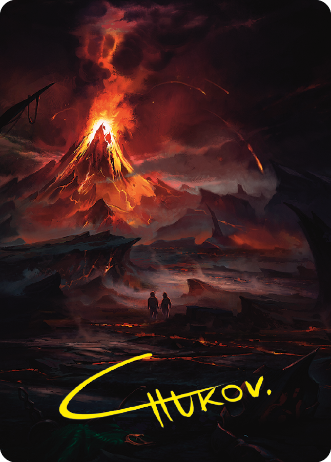 Valley of Gorgoroth Art Card (Gold-Stamped Signature) [The Lord of the Rings: Tales of Middle-earth Art Series] | Jomio and Rueliete's Cards and Comics
