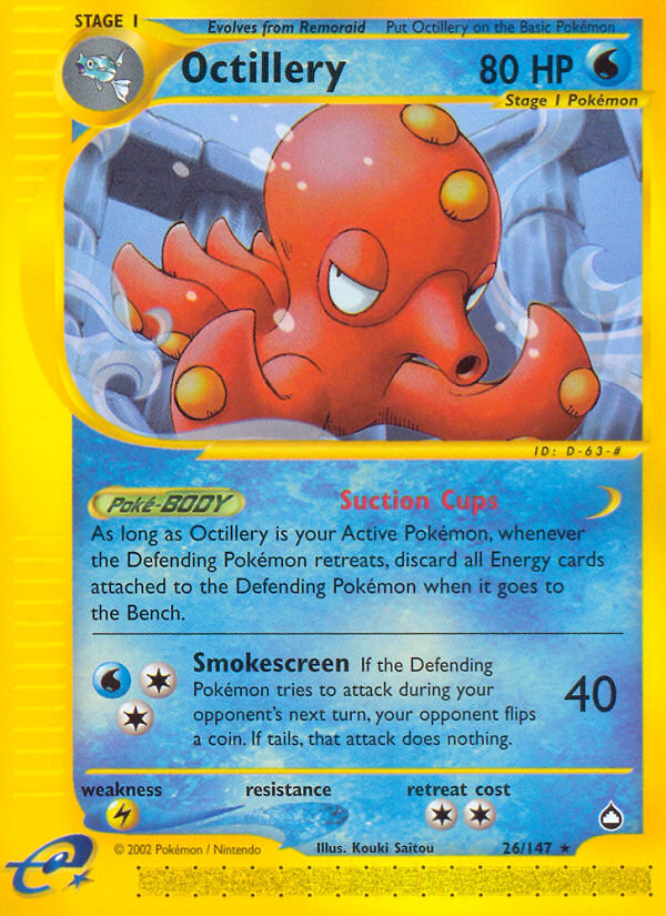Octillery (26/147) [Aquapolis] | Jomio and Rueliete's Cards and Comics