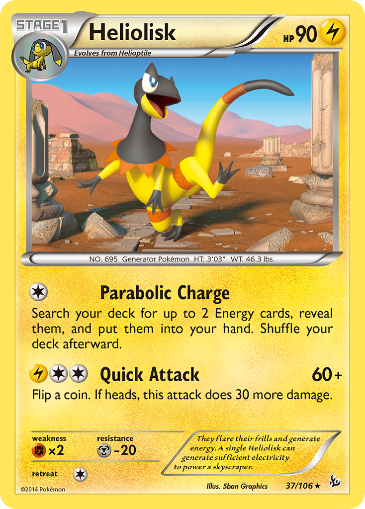 Heliolisk (37/106) [XY: Flashfire] | Jomio and Rueliete's Cards and Comics