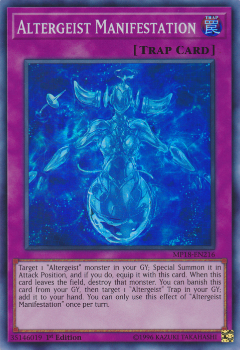 Altergeist Manifestation [MP18-EN216] Super Rare | Jomio and Rueliete's Cards and Comics
