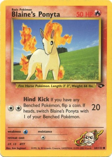 Blaine's Ponyta (64/132) [Gym Challenge Unlimited] | Jomio and Rueliete's Cards and Comics