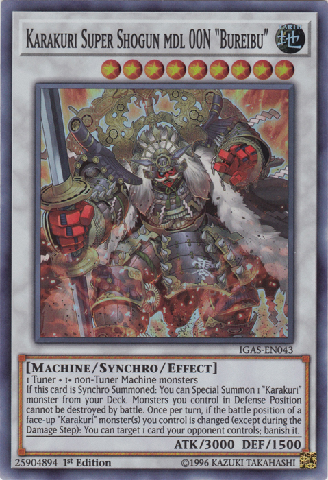 Karakuri Super Shogun mdl 00N "Bureibu" [IGAS-EN043] Super Rare | Jomio and Rueliete's Cards and Comics